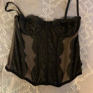 Urban outfitters black modern love corset